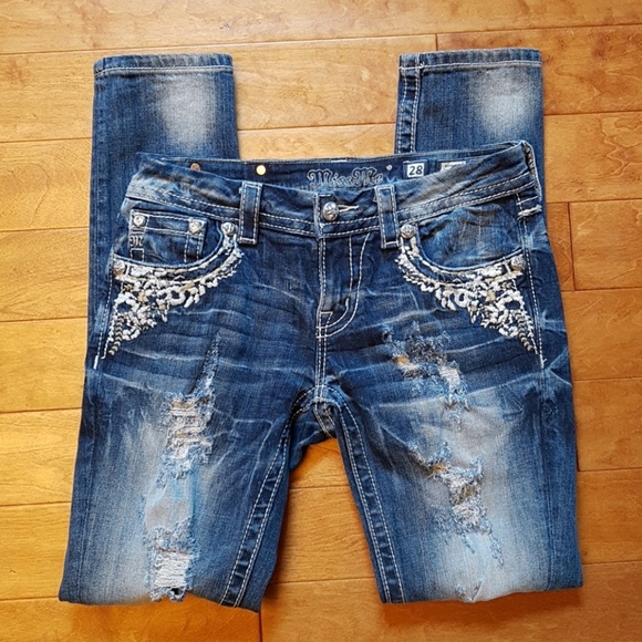 Miss Me Denim - Miss Me Skinny Jeans Unique Embroidery